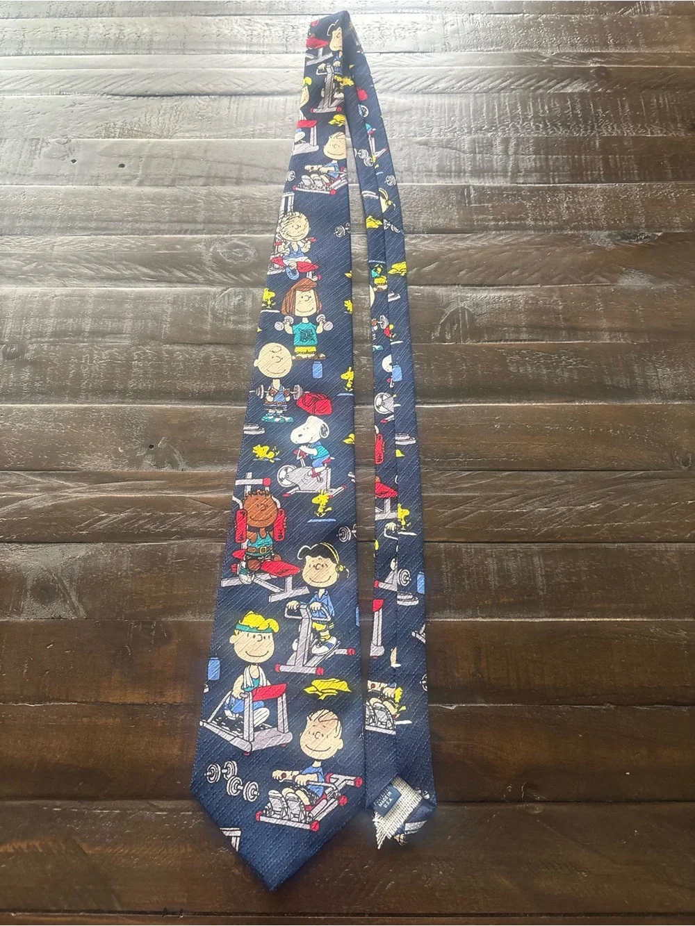 Vintage Peanuts Snoopy Charlie Brown Gym Workout Necktie